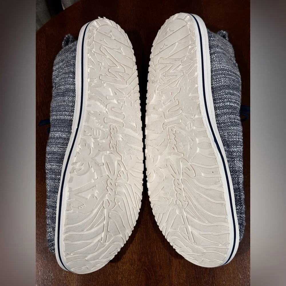 Maui & Sons Men’s Boat Shoes Gray Fabric Slip-On Casual Size: 11